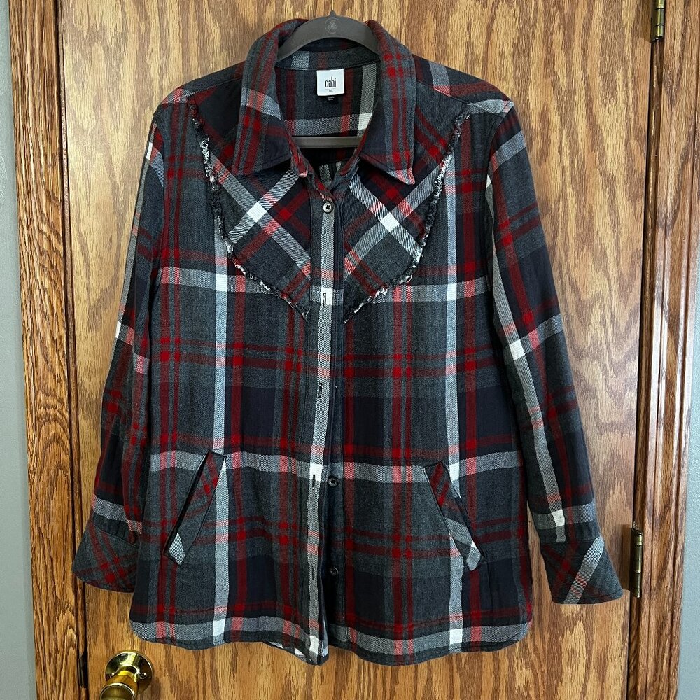 Cabi Tavern Shirt Plaid Flannel Shacket